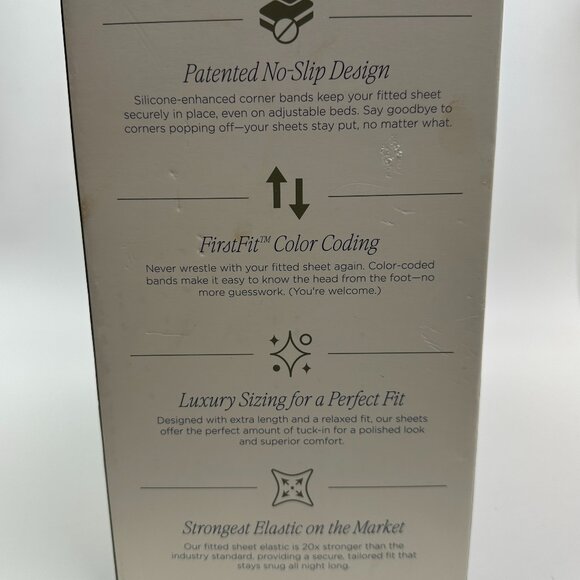 DreamFit Enhanced Bamboo™ Sheet Set Effortless Cool & Silky Comfort KING Ivory - Picture 11 of 15